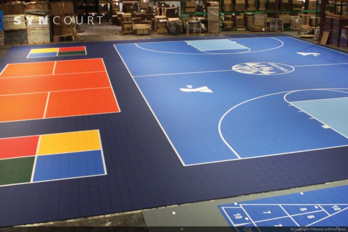 Indoor sport surfacing installed by SYNLawn