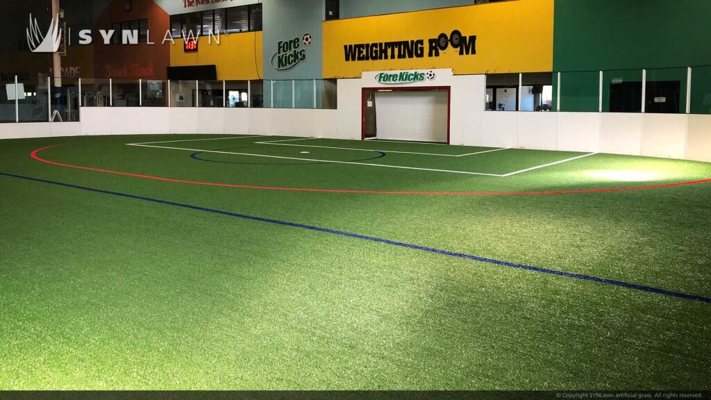 Indoor artificial grass for agility training purposes