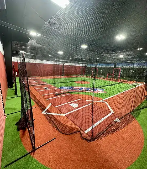 Artificial grass batting cage from SYNLawn