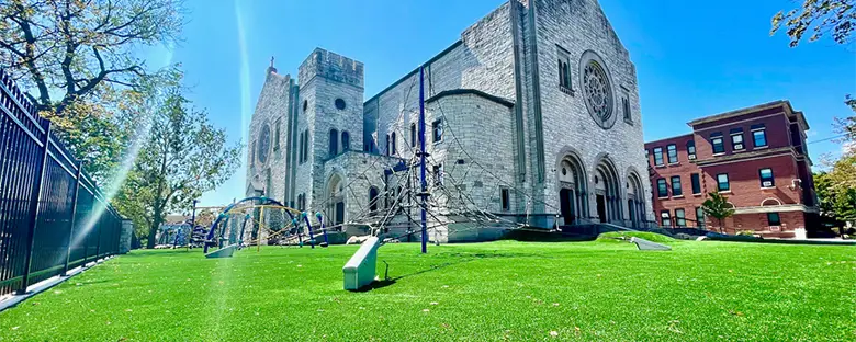 Artificial grass church lawn from SYNLawn
